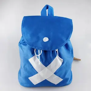 One Piece Tony Tony Chopper Canvas Backpack Blue Durable Drawstring Closure School Shoulder Bag Anime Themed Lightweight
