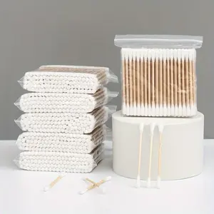 Dual use ear and cosmetic cleaning, multi-purpose disposable personal care cotton swab head, facial cotton swab, makeup remover