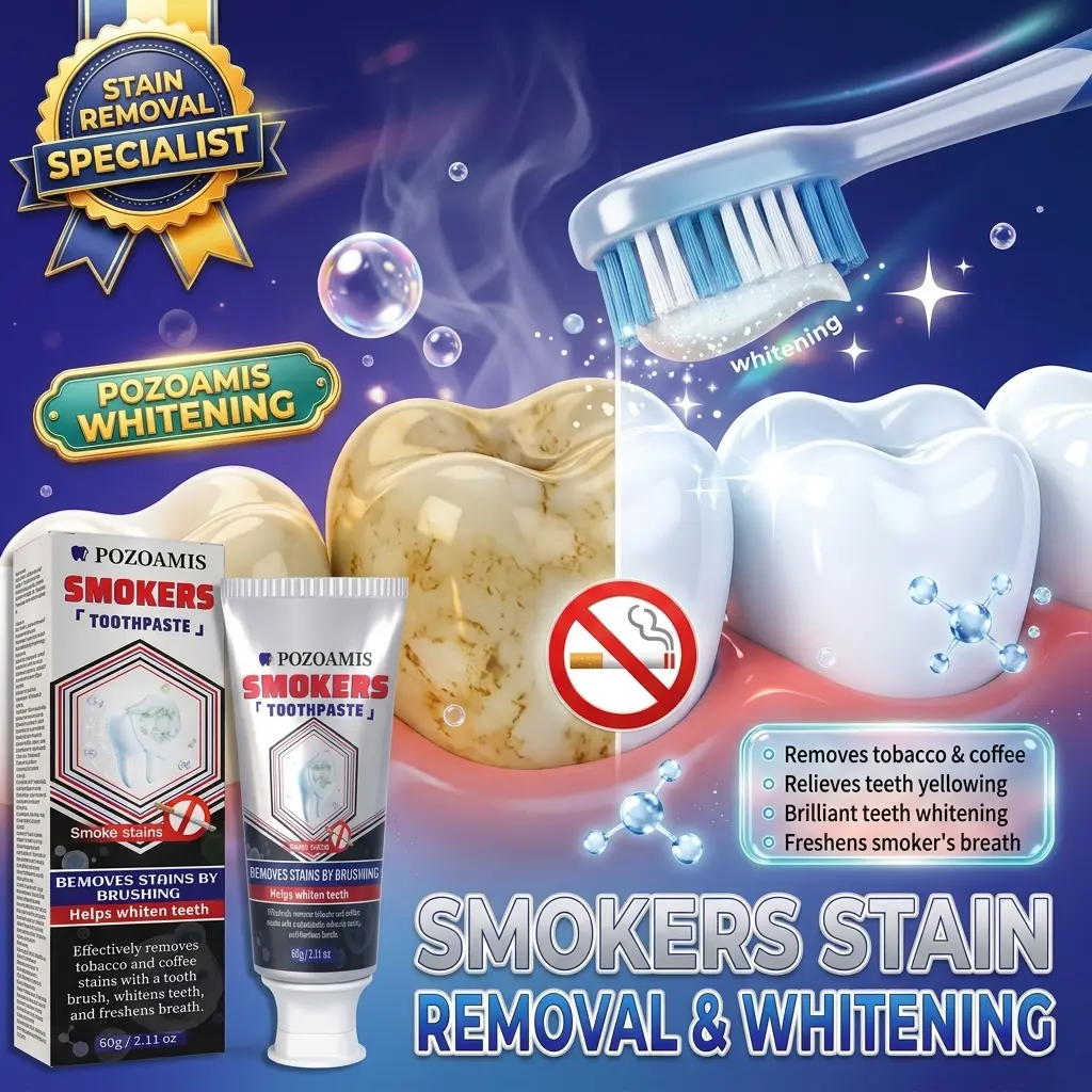 Smokers Toothpaste, Best Teeth Whitening for Yellow Stains, Remove Coffee Stains by Brushing, Fresh Mint Breath, Deep Clean Enamel Care, Viral Teeth Whitening Hack for Cleaner Whiter Teeth, Sensitive Teeth Friendly