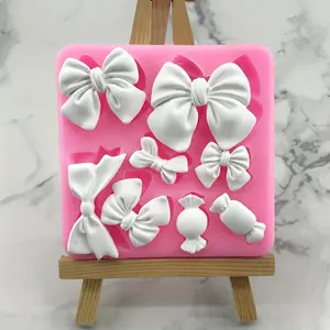 One Item, Silicone Mold for Baking Decorations Like Fondant, Chocolate, And Clay with a Bowknot Design