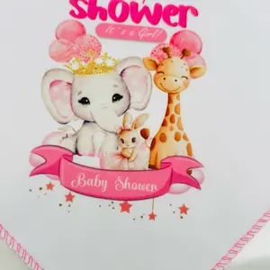 12pcs napkins, baby shower party favors, 100% polyester, Recuerdos para Baby shower pink napkins