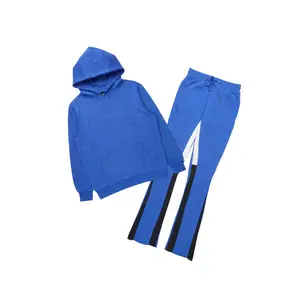 Basic Royal Blue/Black Hoodie/Stacked Flare Track Set