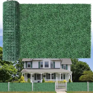 Sunnyglade 40"x120" Artificial Boxwood Roll Panels, UV-Resistant Artificial Privacy Fence Screen, Ivy Leaves Grass Wall Roll Panels for Garden Balcony Patio Decor (40x120 in)