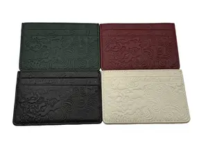 Genuine Leather Lion Wallet – 4 Card Slots, Center Pocket, RFID Blocking | Slim Minimalist Design