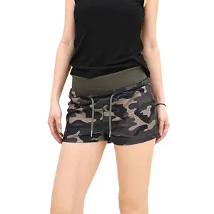 Aelfric Eden Camo shorts Women's Camo Print Mid Waist Skinny Shorts, Lady Casual Comfy Camouflage Shorts for Summer, Summer Shorts, Ladies Comfort Bottoms for Daily Wear, Womenswear,Workout Shorts,Shorts for Women,Summer Bottoms
