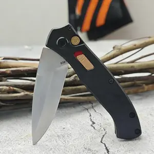 Model 838CF Folding Knife with Safety Lock – 9CR13MOV Blade Carbon Fiber Handle with Deep Carry Pocket Clip – Outdoor EDC Ideal for Camping & Climbing