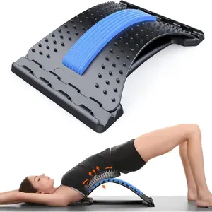 Back Stretcher for Lower Back Pain Relief, Adjustable Arch Lumbar Board, Back Cracking Device, Back Massager for Scoliosis, Spine Decompression Support