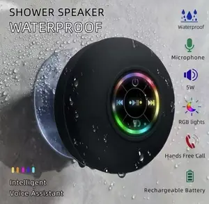 Waterproof Bluetooth Shower Speaker with Suction Cup & Hands-Free Calling Audio
