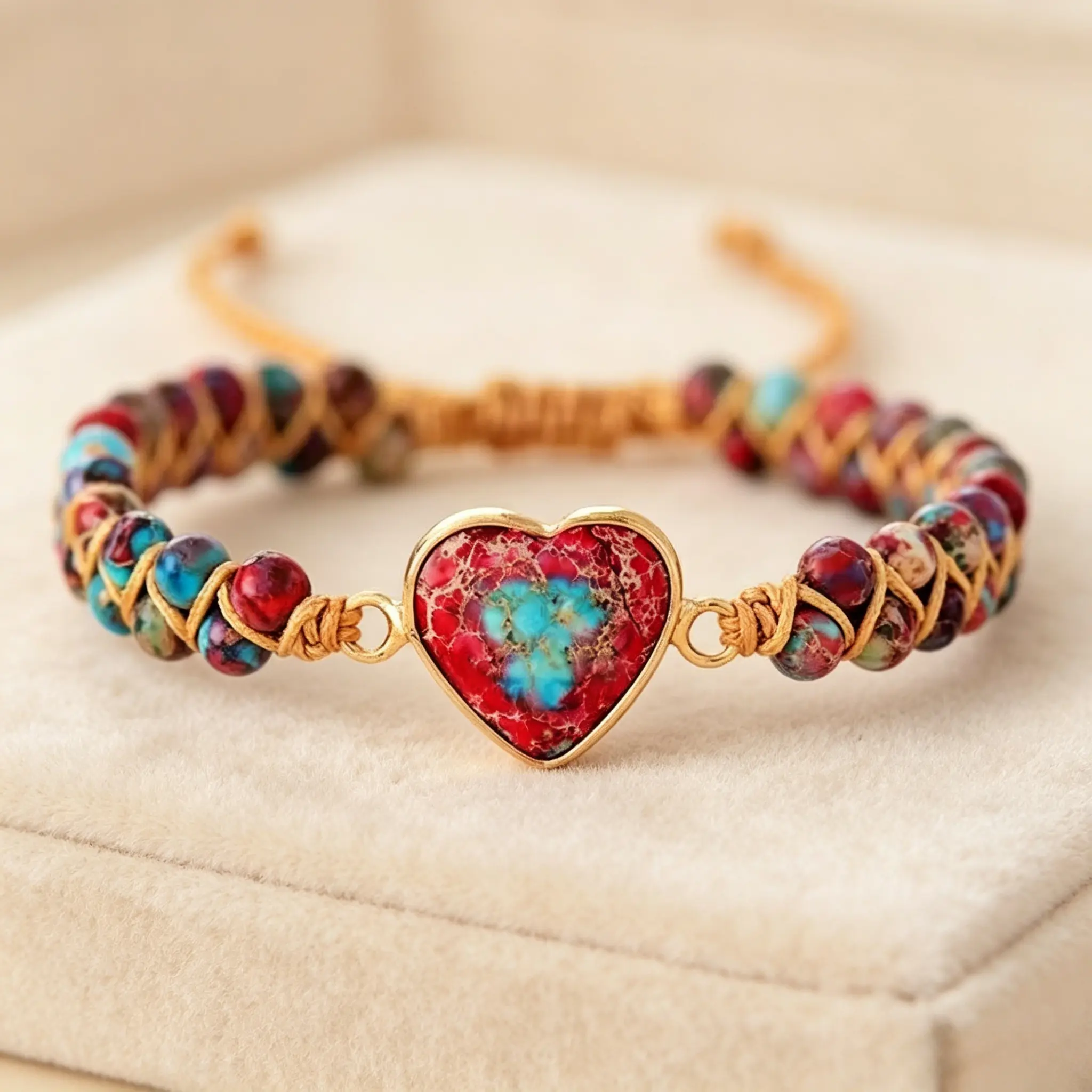 Double Layer Beaded Woven Bracelets with Heart Charm - Fashionable Bracelet Style Matching Friendship Couple Wristband, Casual Daily Fashion Jewelry Accessories, Double Layered Bracelets