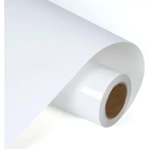 White HTV Iron on Vinyl 12Inch by 10ft Roll Heat Transfer Vinyl for T-Shirt HTV Rolls for All Cutter Machine - Easy to Cut & Weed for Heat Transfer Design
