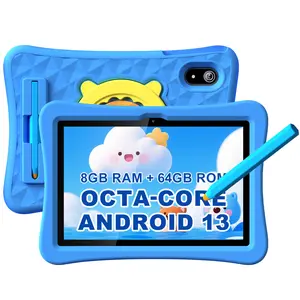YYSWIE kid tablet 10.1 Inch Android 13 For Children Tablet with Styus, Case, 8GB(4GB+4GB)RAM 64GB ROM,1280x800 IPS Display, Bluetooth Camera Lcd