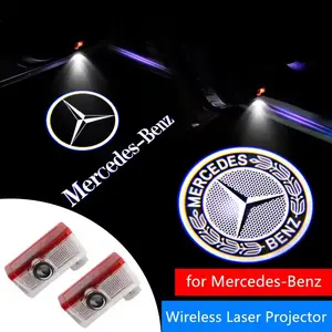 2Pcs Led Car Door Welcome Light Projector Logo Lamp For Mercedes Benz W212 W213 W205 AMG V177 W247 W246 W176 GLA GLC X253 GLE Car Decorative Light