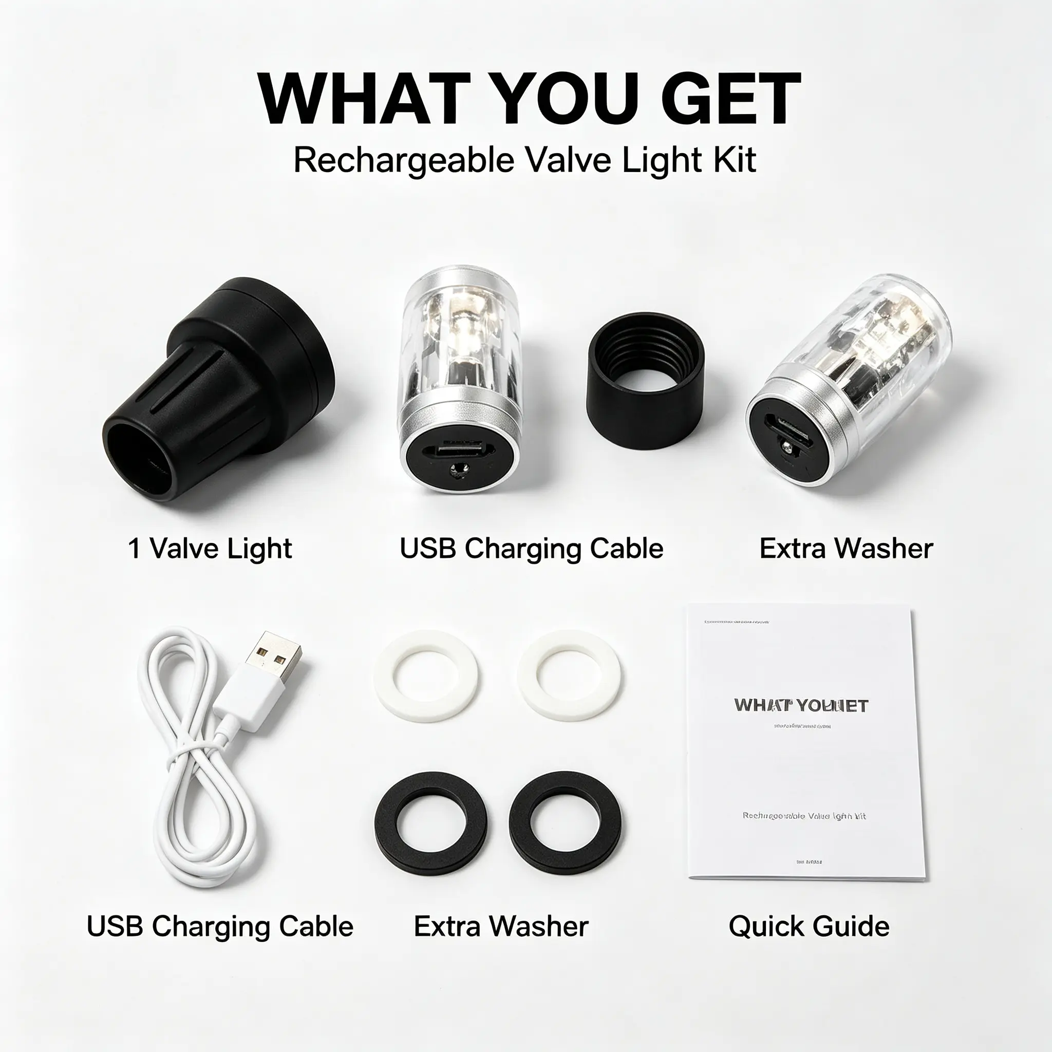 Universal Rechargeable Wheel Valve LED Lights - Automotive, Motorcycle Exterior Decorative Lamps for Night Use