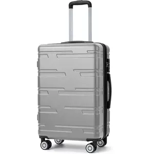 Expandable Hardside Checked Luggage - 24 Inch Durable Hard Shell Suitcase with 8 Spinner Wheels, Lightweight ABS, TSA Lock