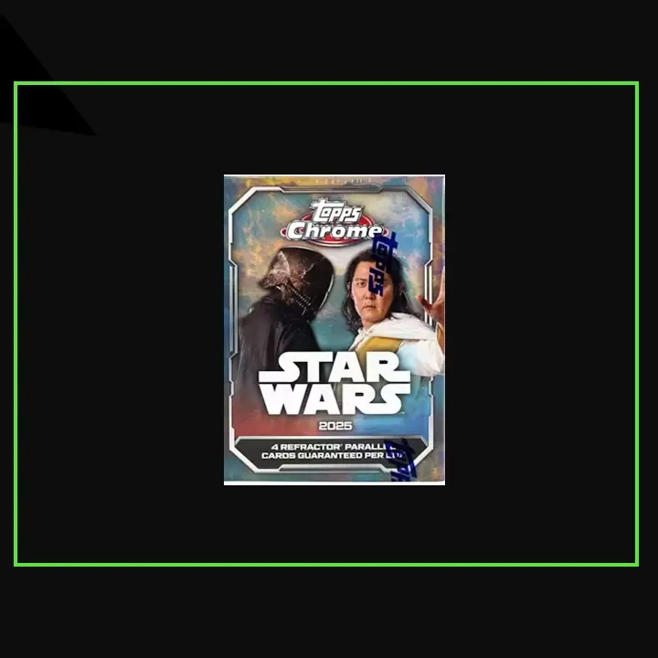 2025 TOPPS CHROME STAR WARS BLASTER BOX - 4 REFACTOR PARALLEL PER BOX - 5 CARDS PER PACK - 8 PACKS PER BOX