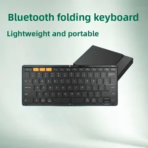 2.4G wireless foldable keyboard, rechargeable portable Bluetooth keyboard, compatible with tablets, laptops, and mobile phones, mini keyboard