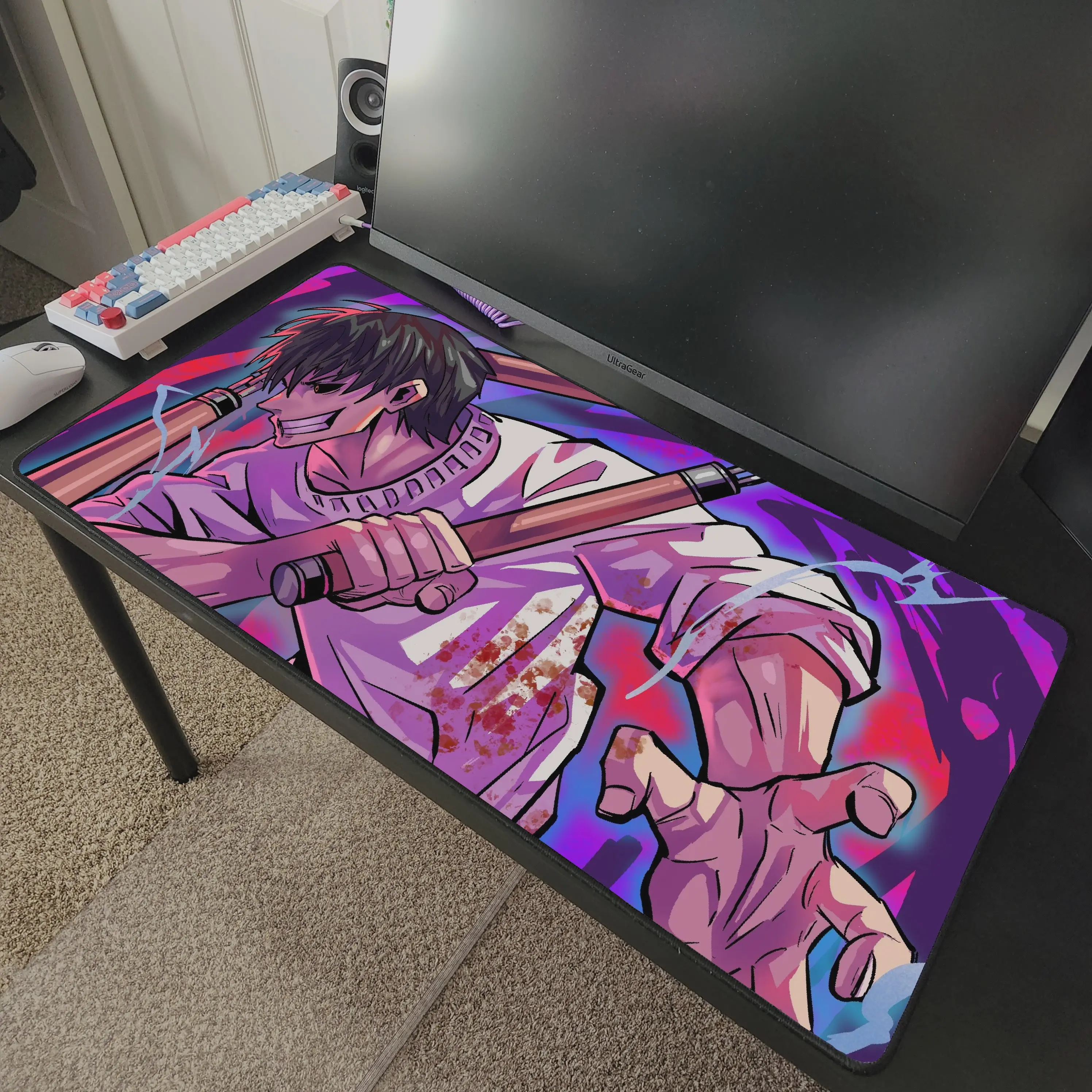 Toji Fushiguro Anime Desk Mat Mousepad 31.5" x 15.5"