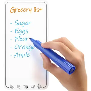 4.5 x 8.5 in White Magnetic Dry Erase Grocery List for Fridge Erasable Shopping List Whiteboard Notepad Magnet Board for Refrigerator