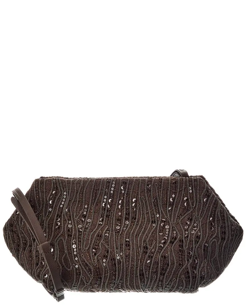 Brunello Cucinelli Canvas & Leather Shoulder Bag