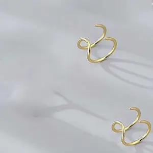 3Pcs Ear Cuffs Non Piercing Teen Gifts Trendy, Gold Silver Clip on Earrings Jewelry for Teen Women Teenage (Gold)