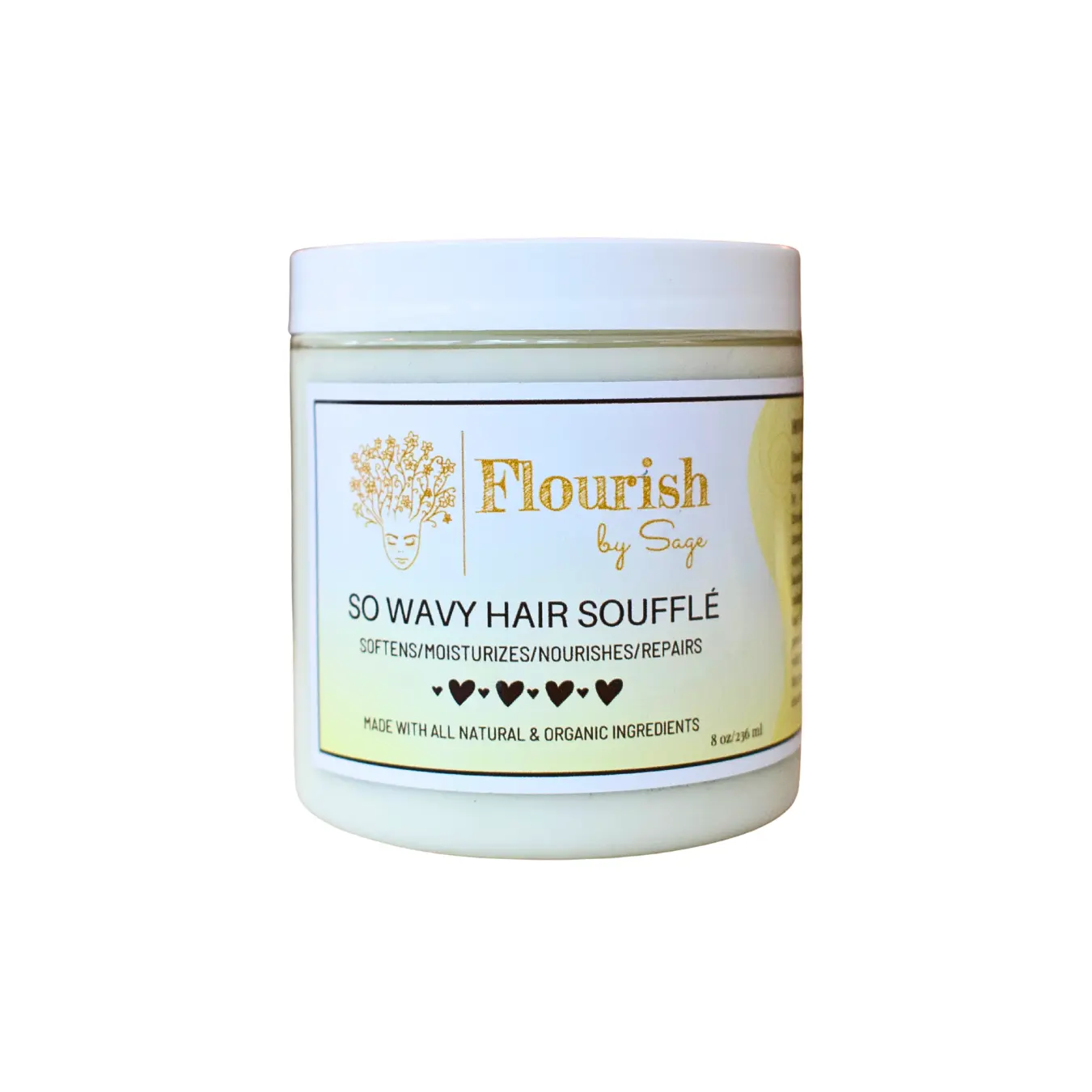Flourish By Sage: So Wavy 3in1 Hair Soufflé – Leave-In Conditioner, Oil & Cream, 8 oz