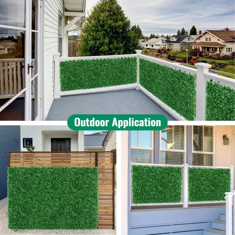 BRODARK Artificial Boxwood Panels 24 PCS 25"x25" UV-Anti Greenery Boxwood Panels for Indoor Outdoor Green Wall Decor,Privacy Hedge Screen Sun Protected Suitable for Outdoor, Indoor, Garden, Fence, Backyard and Decor BRODARK Artificial Boxwood Panels 24 PCS 25"x25" UV-Anti Greenery Boxwood Panels for Indoor Outdoor Green Wall Decor,Privacy Hedge Screen Sun Protected Suitable for Outdoor, Indoor, Garden, Fence, Backyard and Decor
