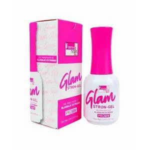 Fantasy Nails Liquid Gel Glam Finisher Terminado 15ml - Long Lasting Shiny Top-Quality Nail Polish for Acrylic & Gel Nails