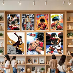 Hajime no Ippo Poster Print HD Heavy-Duty Self-Stick Waterproof Wall Decor Tool-free durable Conceals wall flaws elevates style for living rooms bathrooms & kitchens