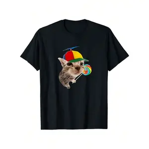 Silly Cat With Lollipop Meme T Shirt