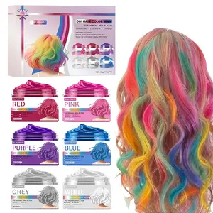 Temporary Hair Dye Wax Kit, Hair Coloring Wax, Washable Removable Styling Wax, One-Time Color Clay, Perfect for Dates, Parties, DIY Cosplay, Halloween, Christmas!