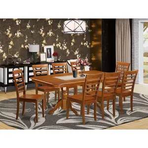 9  Pc  Dining  room  set  Dining  Table  with  Leaf  and  8  Dining  Chairs