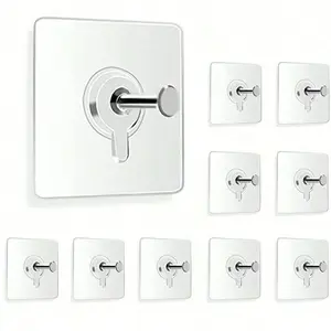 5/10pcs Non-Trace Adhesive Hanger Hooks, Side Hooks, No Nail Wall Mount, for Picture Frames & Paintings, Punch-Free Non-Marking, Self-Adhesive