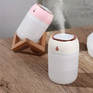 Compact USB Power 220ml Portable Mini Cool Mist Humidifier, USB Desktop Humidifier for Bedroom, Office