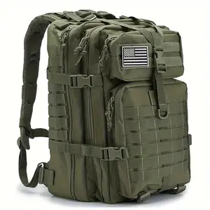 Upgraded Durable Outdoor Backpack, Multi-functional Outdoor Daypack, Suitable for Hiking Men's Backpack, Canvas Material Multi-compartment Canvas Backpack for Camping, Fishing, and Outdoor Survival Enthusiasts
