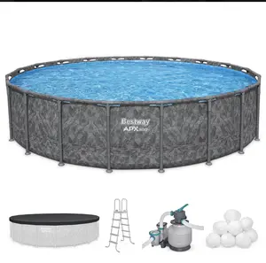 Bestway APX 365 20'x52" Round Above Ground Swimming Pool Set with Pump & Ladder