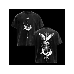 Mineral Wash T-Shirt, Icarus Fallen Angel, Vintage Wash T-Shirt, Greek Mythology Streetwear