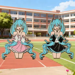 Anime surrounding Hatsune Miku brooch virtual idol first sound metal badge Japanese cute schoolbag accessories
