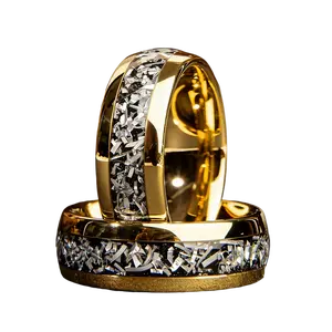 Men's Stainless Steel Ring 1Pc New Style, Black Base With Silver Foil Confetti, Business Luxury Men's Jewelry Accessory, Daily Outfit Matching Accessory