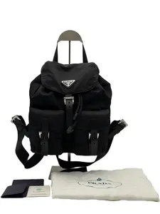 Pre-owned PRADA Nylon Backpack Black | Authentic