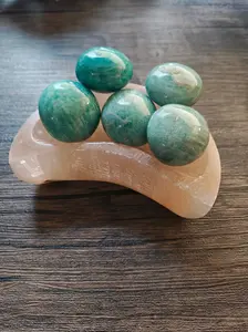 Polished Amazonite Mini Gallets - Smooth Finish Peacemaker Stone for Stress Relief, Calm, EMF Protection