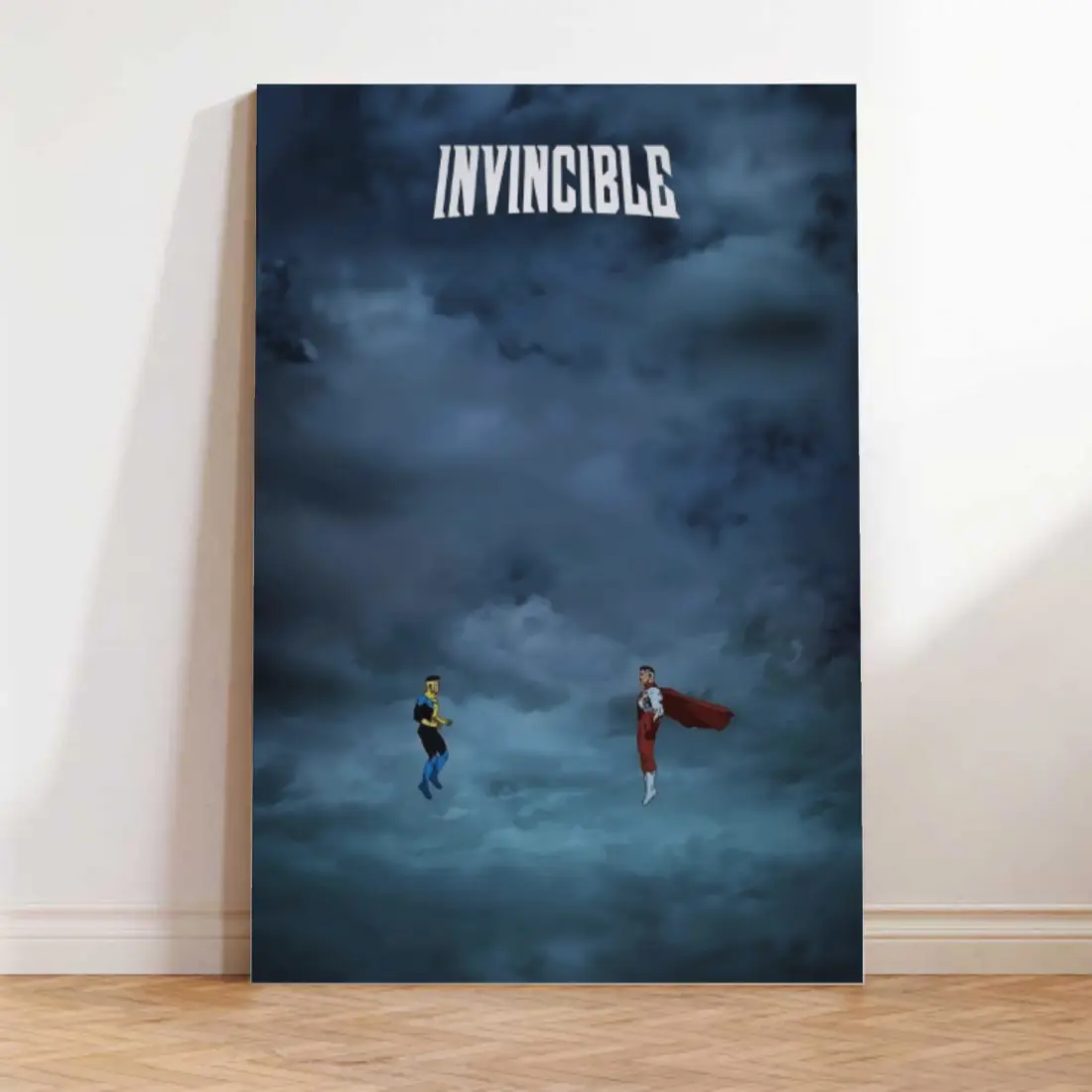 Invincible Hero Abstract Superhero Canvas Wall Art - Abstract Design Creative Design Vibrant Room Accessories, Bedroom Decor for Office Home Display