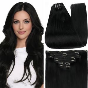 Full Shine Clip In Hair Extensions Real Human Hair 7 Pcs Natural Straight 10-28 Inch 100-150 Grams Easy Application for Women Hairpiece Silky Straight Remy Hair #DealsForYouDays