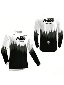 Teenagers Long Sleeve T-Shirt Mountain Bike Off-Road Motorcycle Cycling Jersey Loose Fit Outdoor Camping Fishing Shirt