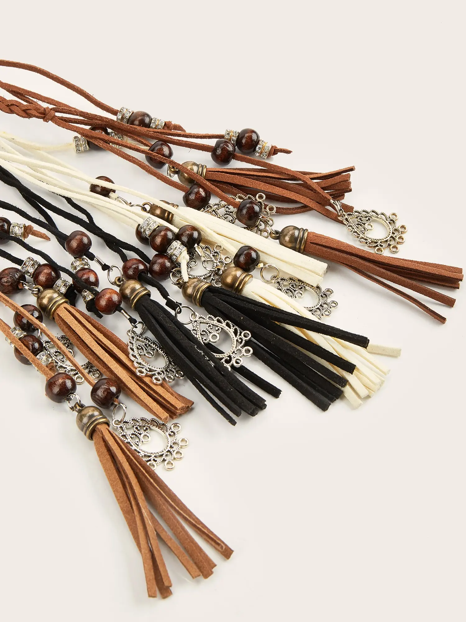 Bohemian Vintage Braided Fringe Waist Tie, Adjustable Thin  display picture 2