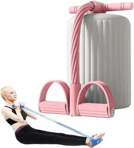 8-tube pedal elastic rope-multifunctional resistance band for sit-ups, yoga fitness equipment