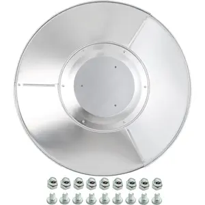 Patio Heater Reflector Shield, Aluminum Heat Reflector Shield Top for Propane Outdoor Heaters, Replacement Parts(3-Hole Mount, 33"" Diameter Round), Stainless Steel