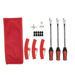 23pcs Motorcycle Tire Leverage Tool Set with Tire Protectors, Essential Repair Tools for Motorcycle and Car, Heavy-Duty Tire Lever and Accessories