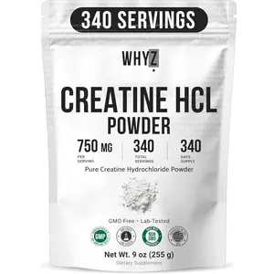 Pure Creatine HCL Powder Unflavored Creatine Supplement for Men and Women Supports Muscle Strength Endurance Energy Cognitive Support and Cellular Hydration Easy to Mix Non GMO 9 oz 255g Formula