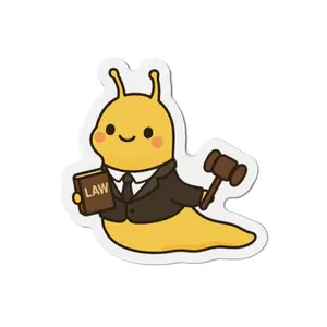Legal Professional Banana Slug Die-Cut Magnet, Attorney Lawyer Fridge Magnet, Law School Gift, Desk Decor, Cute Snail Magnet