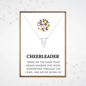 Cheerleading gifts, Cheer necklaces for team bulk girls, Cheerleader necklace high school college